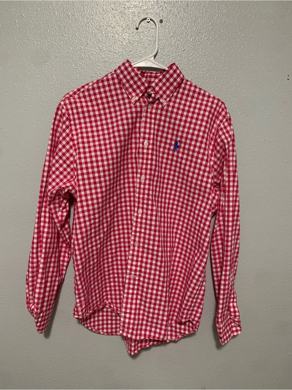 Ralph Lauren Red & White Gingham Button-Down Shirt